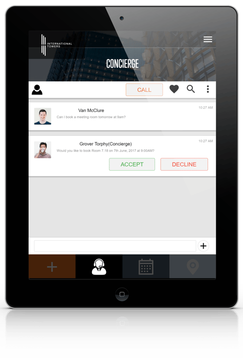 Concierge Bot on iPad